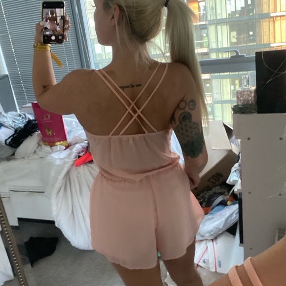 Charlotte Russe Dresses & Skirts - Baby pick cross back romper